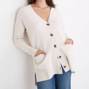 Madewell Long Cardigan Cream